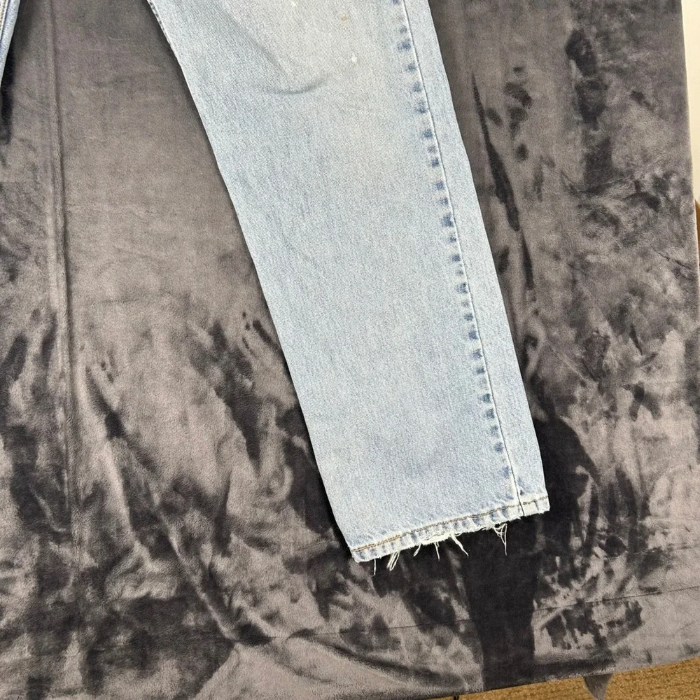 Levi's 505 Regular Fit Jeans Mens W34 L32 Light Wash Denim Straight Leg